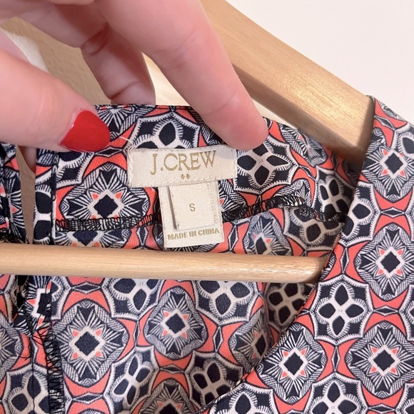 J. Crew Short Sleeve Print Blouse - Picture 3 of 8